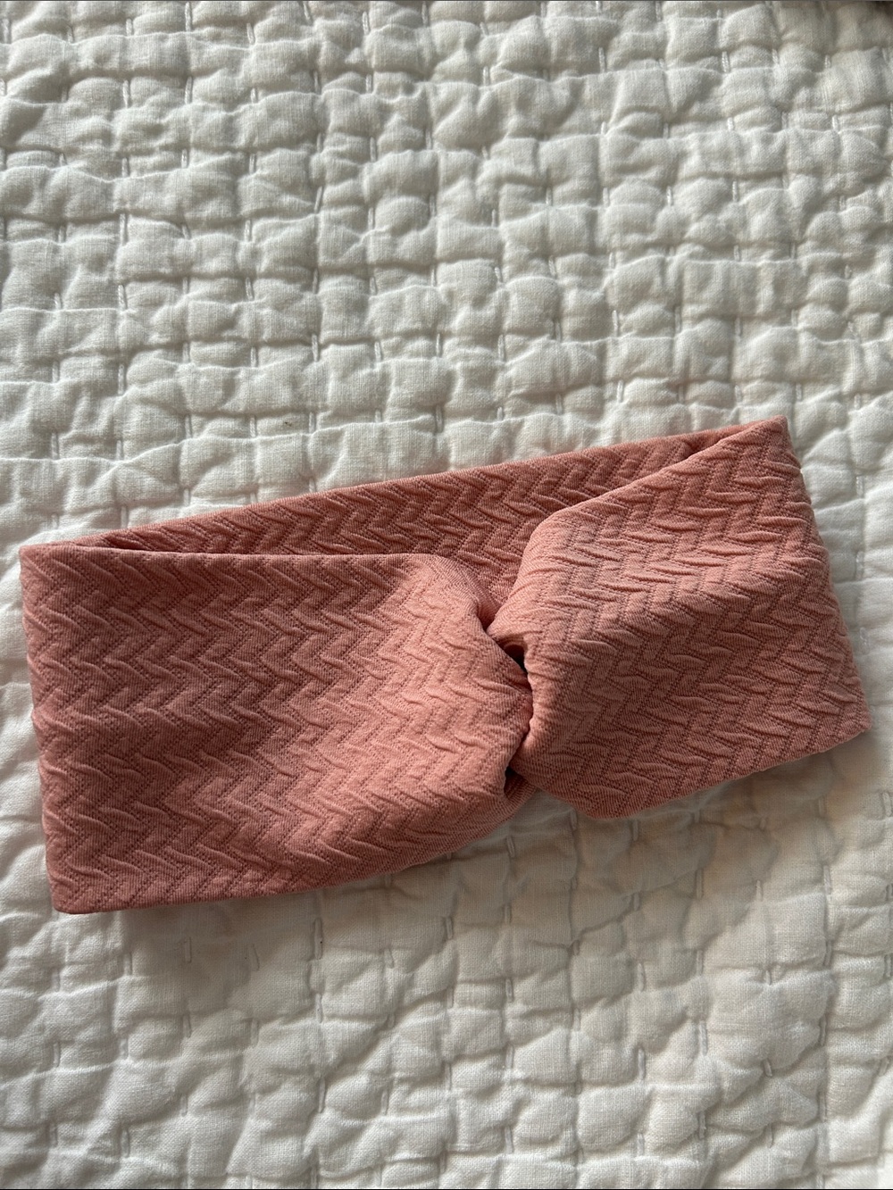 Knotted Stretch Headband in Dusty Rose